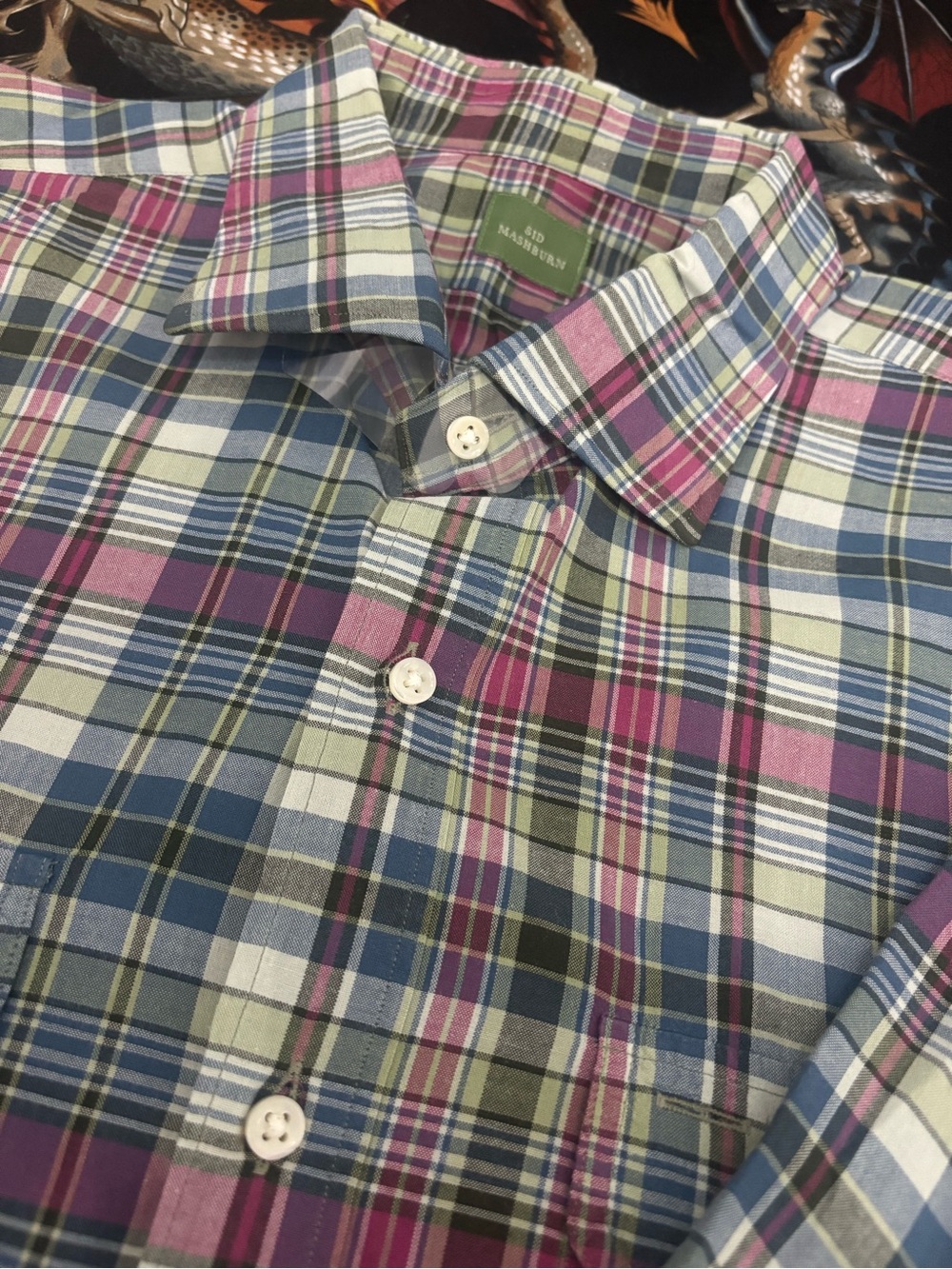 Sid Mashburn Plaid Button-Down Shirt, XL